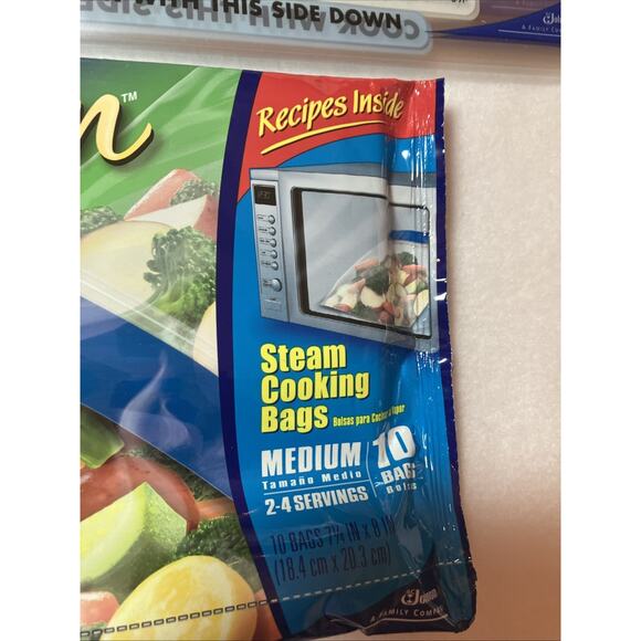 Ziploc Zip N Steam Medium Bags Microwave Steam - 1 New And 1 Partially Used - Picture 3 of 5